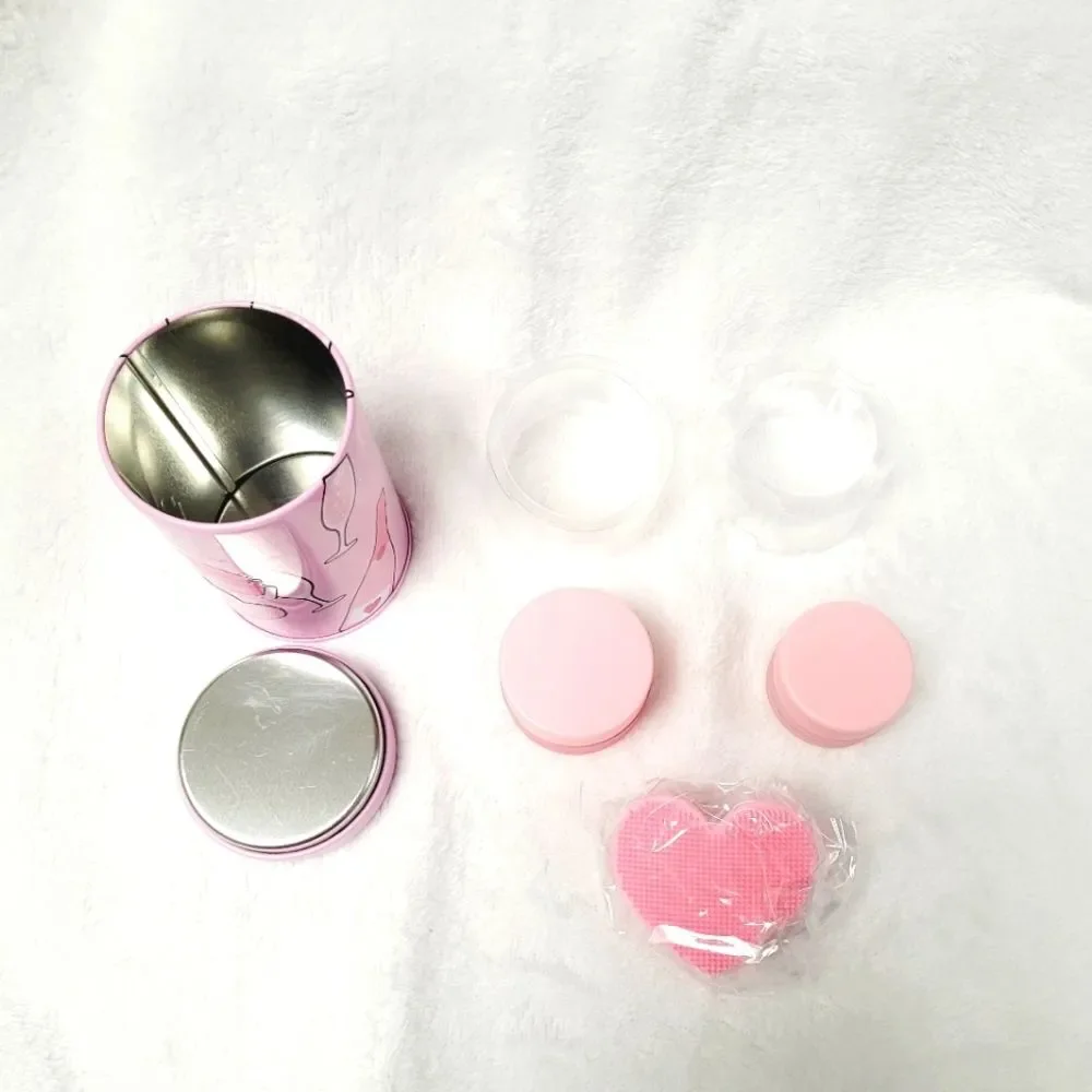 NCLA Beauty Pink Champagne Lip Treatment Trio Set Sugar Scrub Balm Scrubber New
